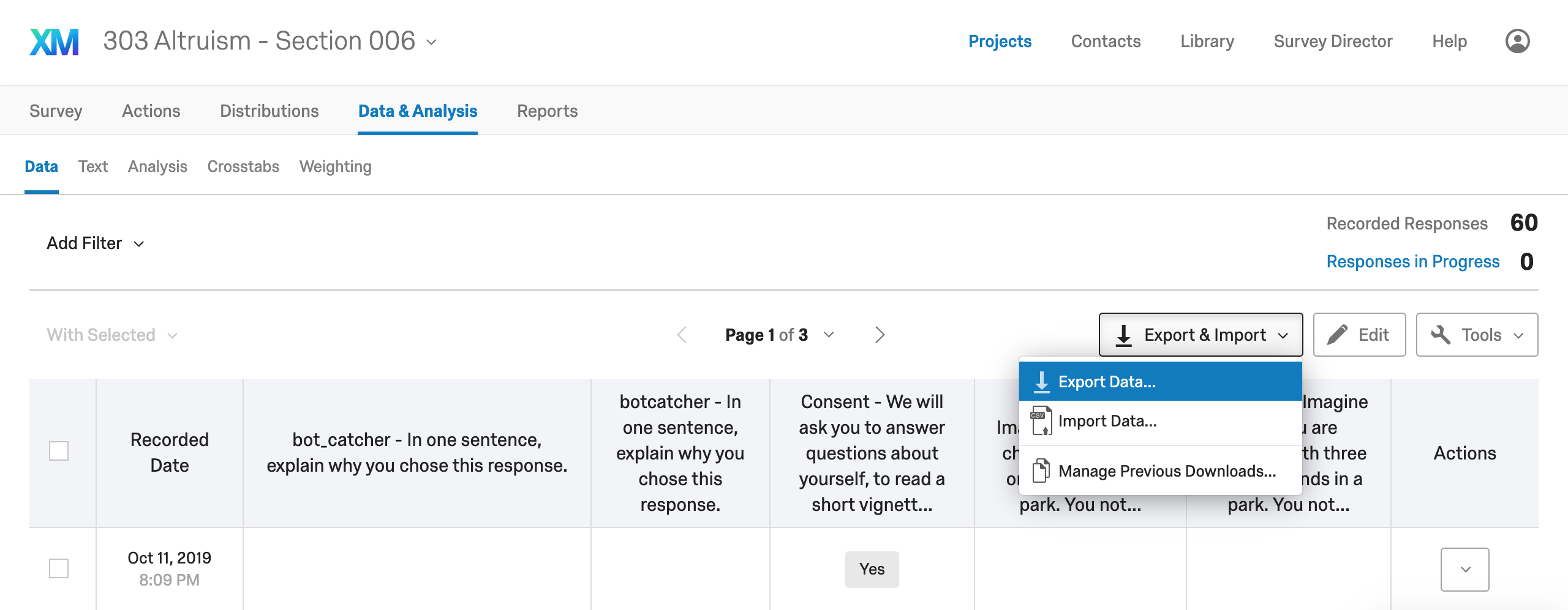 qualtrics export data menu