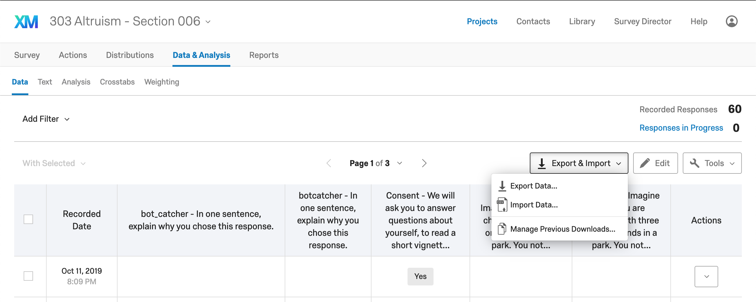 qualtrics export and import location