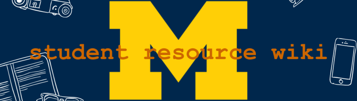 banner image of University of Michigan Student Wiki prototype logo with decoration