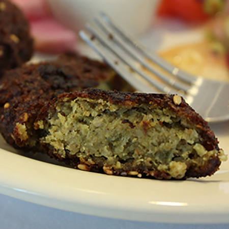 image of taamayya, fava bean falafel